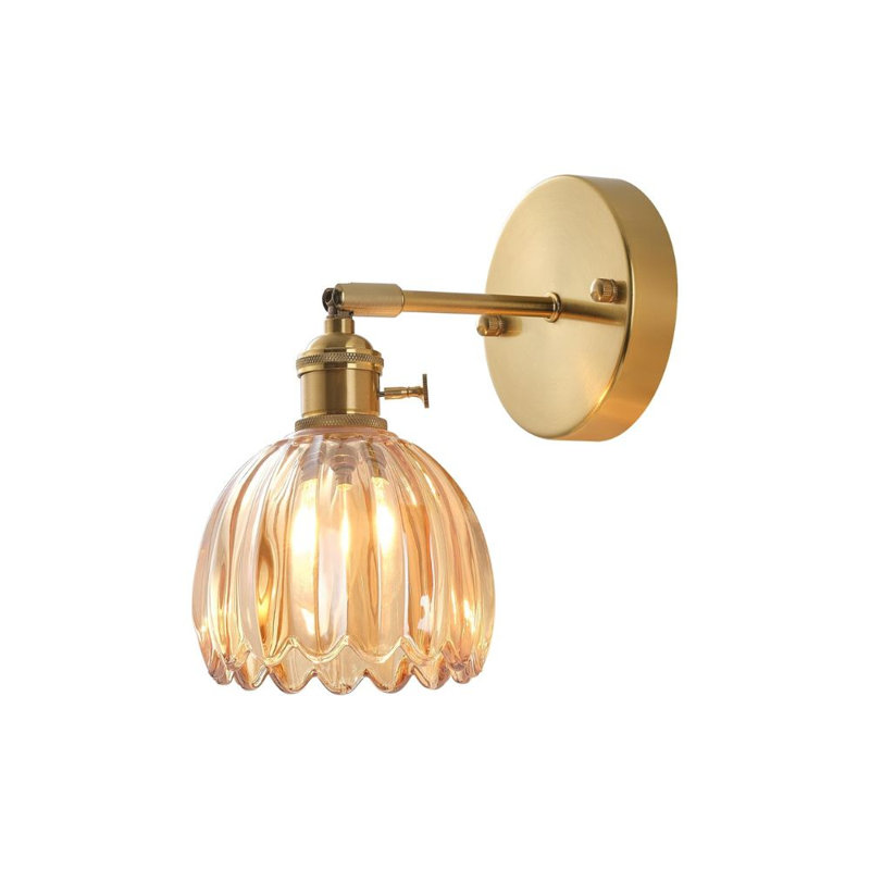 Applique murale de luxe avec tulipe rétro
