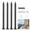 Paquet de 4 poteaux de rampe en acier à trous horizontaux 36 x 2 x 2-111624036