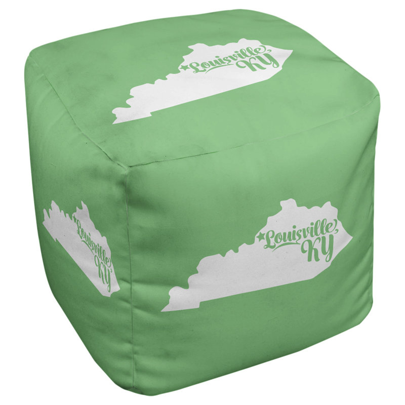 Repose-pieds cube kentucky Louisville, Vert