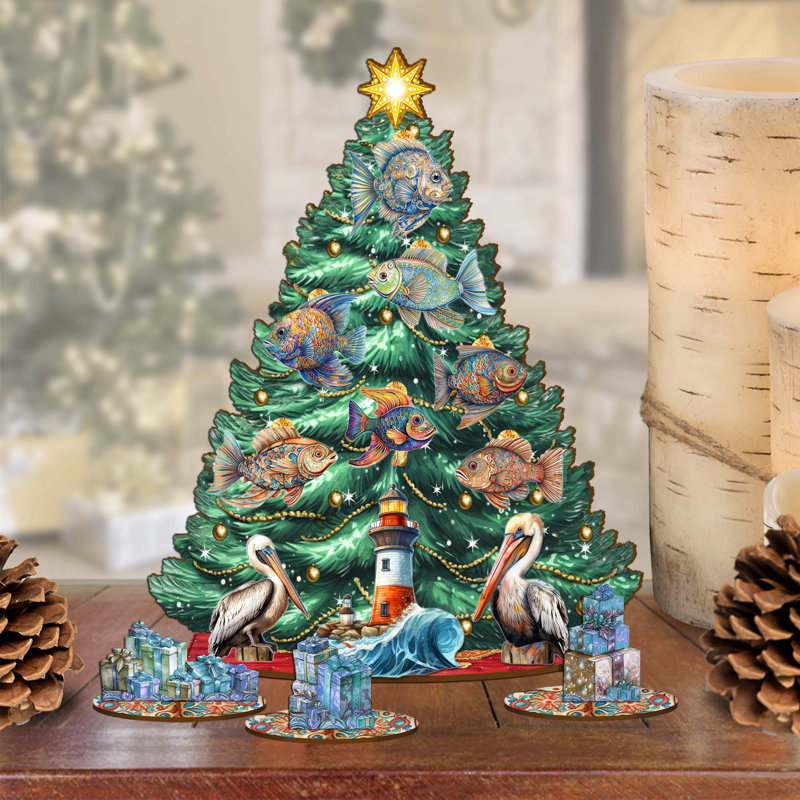 Christmas Bird Tabletop Tree