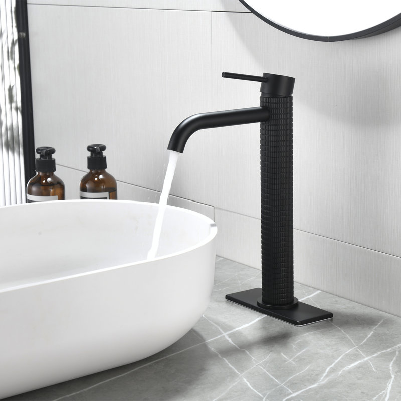 Single-Hole Single-Handle Bathroom Faucet, Matte Black