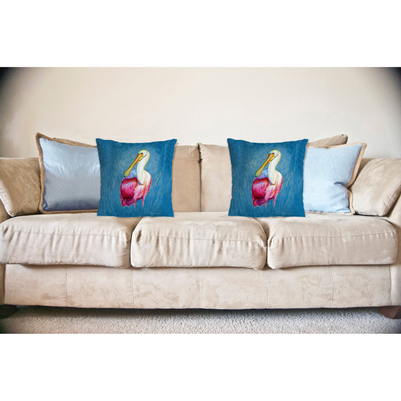  Housse et insert de coussin extérieur carré Spoonbill Portrait