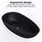 ??66.9" Freestanding Solid Surface Soaking Bathtub - Matte Black Oval Luxury Design, Contemporary Bathroom, Easy Installation