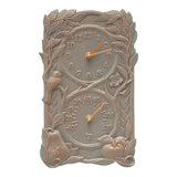 Fruit Bird Indoor/Outdoor Wall Clock and Thermometer