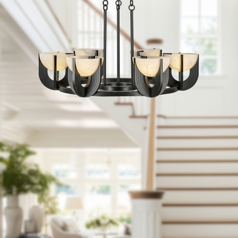 Colette LED Chandelier, Urban Bronze, 6, 6.25" H x 27.25" W x 27.25" D
