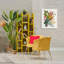 "Perroquet avec feuilles éclectiques", art mural par Fineapple Pear-2102815567