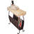 Chic Ranch Magazine Table Hypnotic Peach Chisel with Rustic Wrought Iron Base