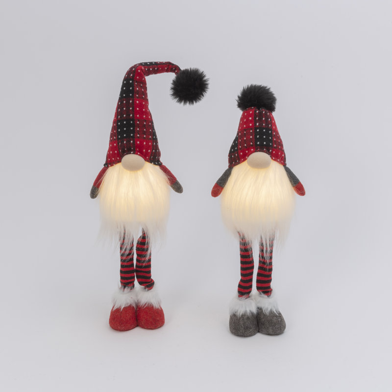 Ensemble de 2 gnomes illuminés 25,2