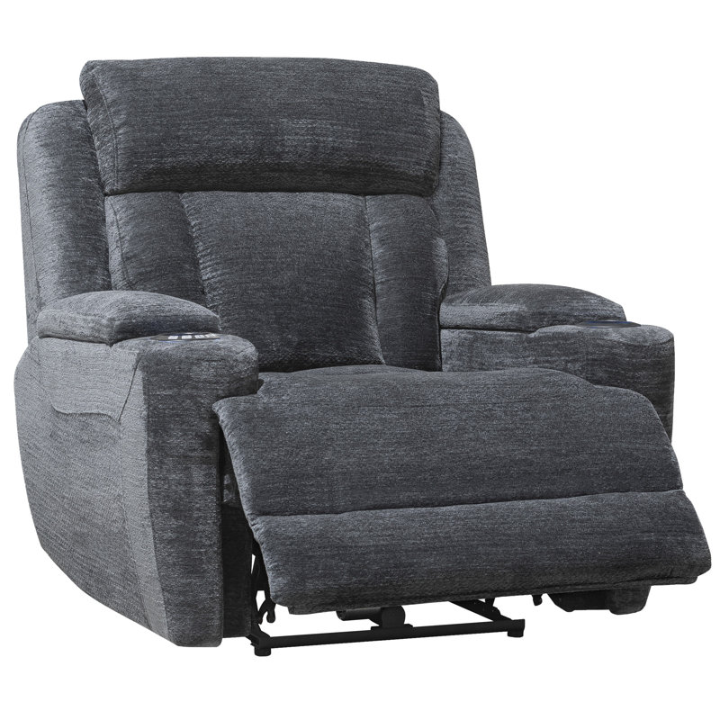 Fauteuil inclinable électrique capitonné de 42 po Julio avec appui-tête réglable et accoudoirs coussinés Julio
