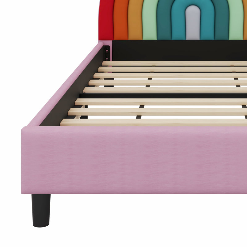 Lit plateforme tapissier Rainbow Design