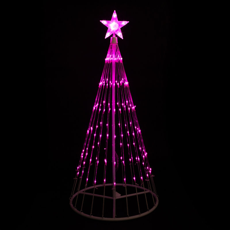 Décoration d'extérieur à DEL, H 48 po x l 24 po x p 24 po, Rose