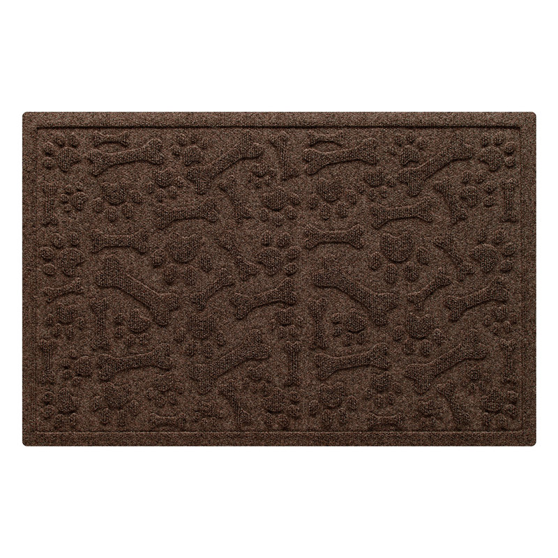 Tapis / paillasson intérieur pour animaux 23 po x 35 po WaterHog® Paws & Bones, L 23 po x l 35 po, Brun foncé