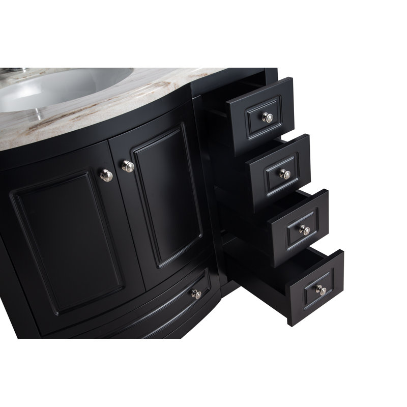Ensemble de meuble-lavabo simple 36 po, Brun