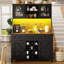 170 cm H Glass Kitchen Pantry