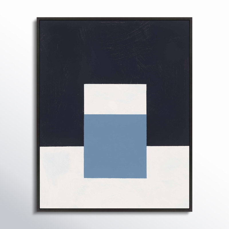 Square Sky Print by Robert Kamnatnik, Black Framed Canvas, 20" H x 16" W x 1.38" D