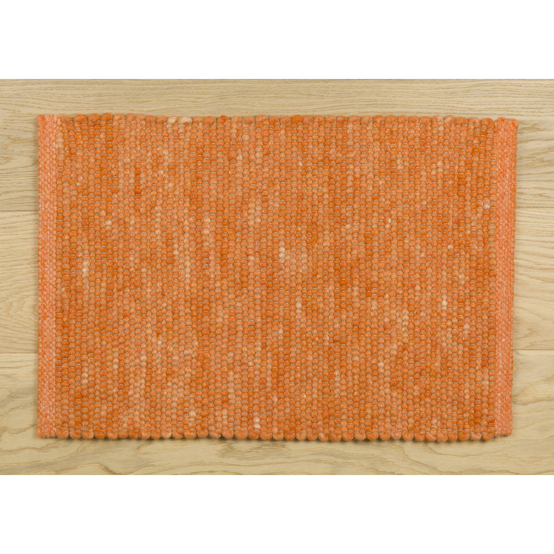 Solid Colour Wool Area Rug, Runner 80 x 200 cm