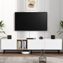 TV1095 Large White TV Cabinet for up to 85″ screens