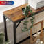Console étroite avec station de charge - Table de canapé mince avec prises de courant et ports USB - Table d'appoint d'entrée avec tablette de rangement pour le salon, le couloir, la chambre à coucher - couleur rétro-978184448