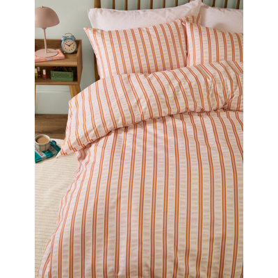 Hettie Polyester Striped Duvet Cover Set with Pillowcases Included