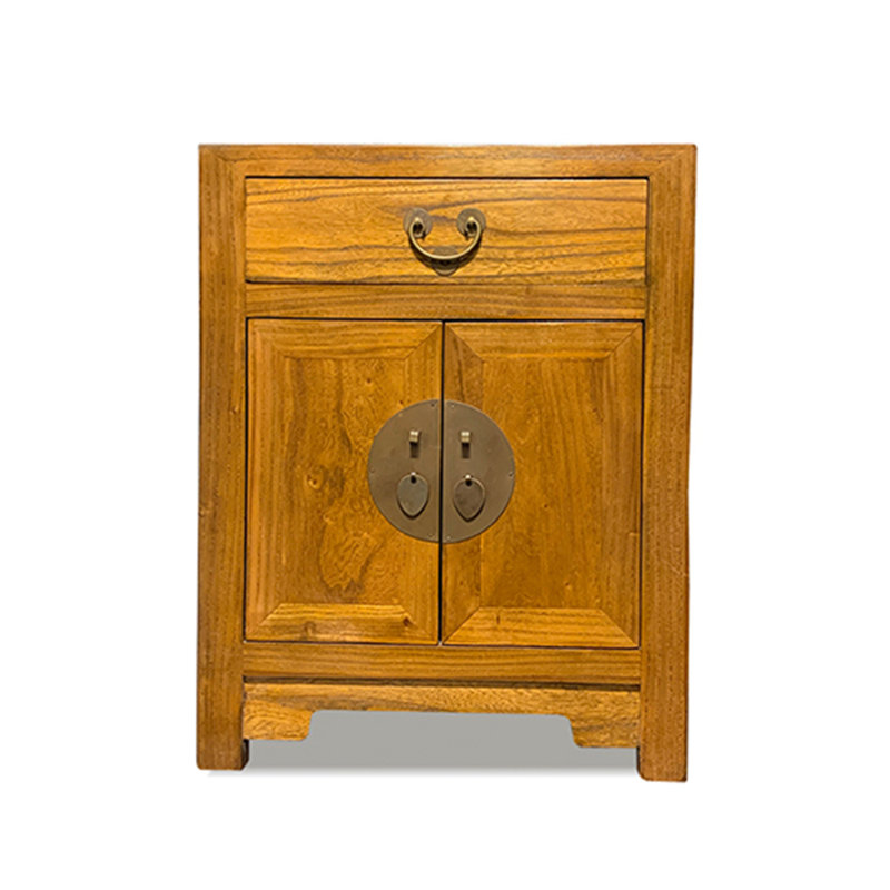 1D 2D End Table-Honey Brown