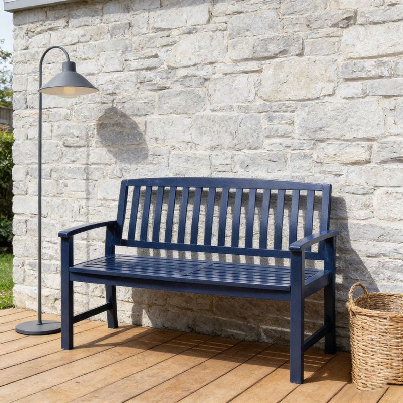 Patio Bench, Blue
