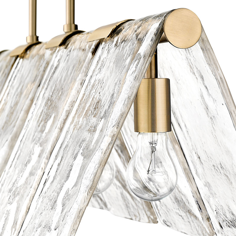 Luminaire suspendu pour îlot de cuisine 5 lumières, Laiton moderne