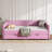 Twin Size Daybed With Drawers Upholstered Tufted Sofa Bed, With Button On Back And Piping On Waved Shape Arms-Dark Grey-592727745-592727746