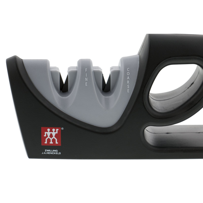 ZWILLING 2-stage Pull-Through Sharpener, Black/Grey