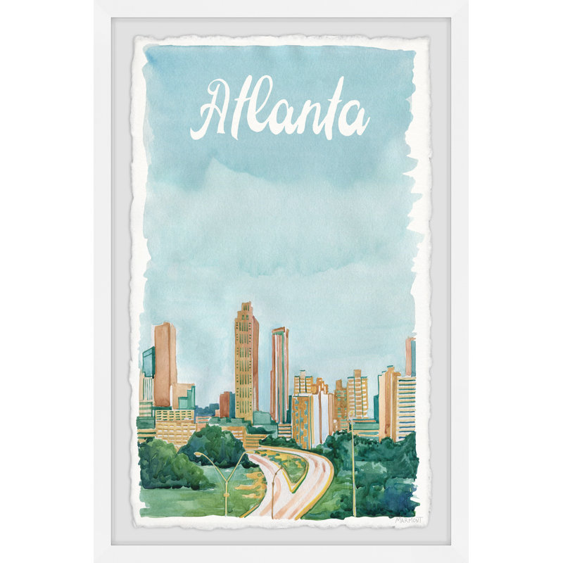 «Scenic Atlanta» - Cadre photo, reproduction d'art sur papier, H 24 po x l 16 po x P 1,5 po