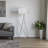 Brava 62"H Floor Lamp, Nickel Metal & Grey Shade