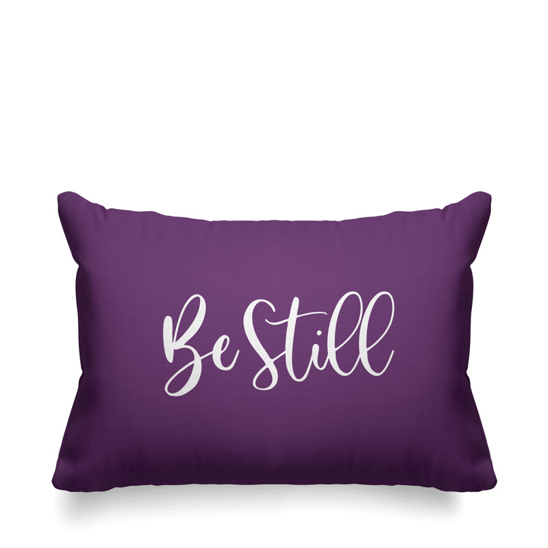 Housse et insert de coussin rectangulaire Aspire Be Still, Mauve