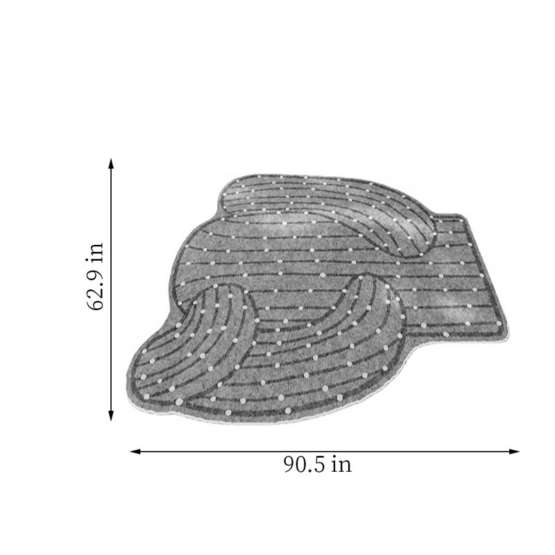 Tapis cactus rime, Nouveauté 5 pi 3 po x 7 pi 7 po