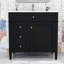 Ensemble de meuble-lavabo avec lavabo supérieur, tiroirs de rangement et tablette-413454109