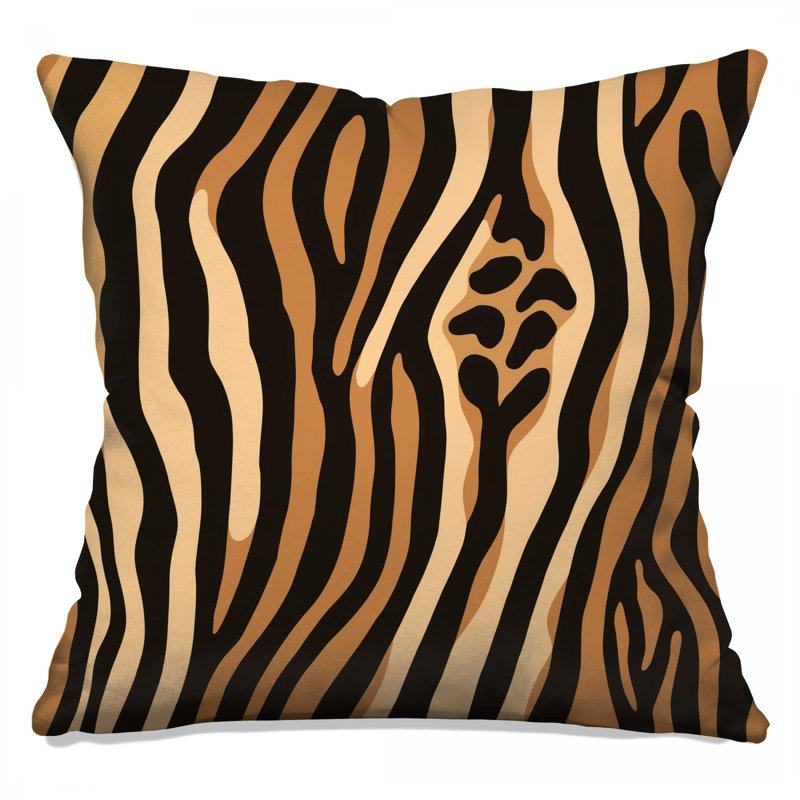 Zebra Stripes Pattern Double Sided Throw Pillows, 26 x 26 inches