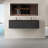 60 Inch Floating Bathroom Vanity With Double Quartz Sand Basins, Soft-Close Drawers, And Modern Wall-Mounted Striped Storage Cabinet In Smoked Walnut-1745065392-1745065394-1745065419