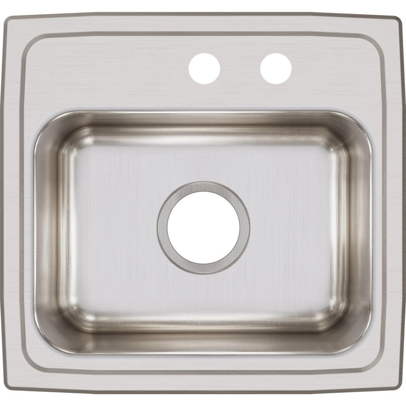 Évier de cuisine à montage sur plan Lustertone L 17 po x l 16 po, Trou MR2