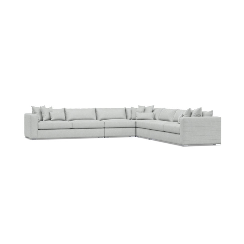 Sectional, 32.5" H x 157" W x 157" D, Gray Polyester