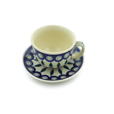 Tasse à thé et soucoupe Eyed Peacock Polish