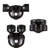 Dual Head Motion Sensor LED Wireless Security Light- Outdoor Porch, Deck, Window Adjustable Light, Battery Powered- By Stalwart Security- Black