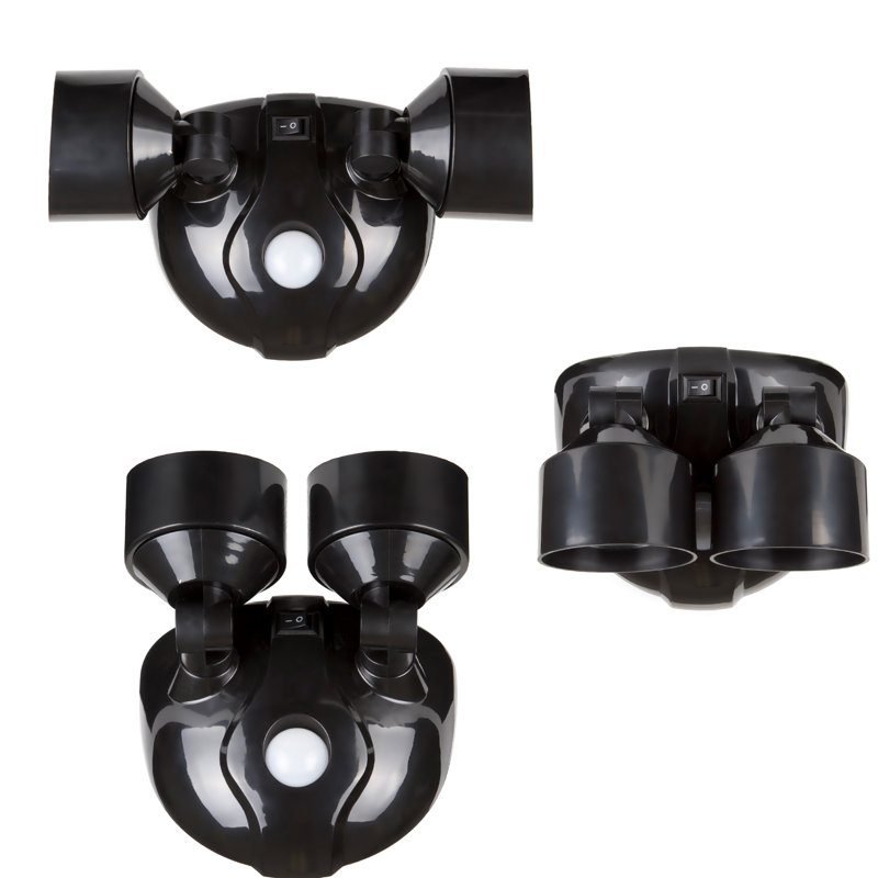 Black Dual Head Motion Sensor LED Security Light