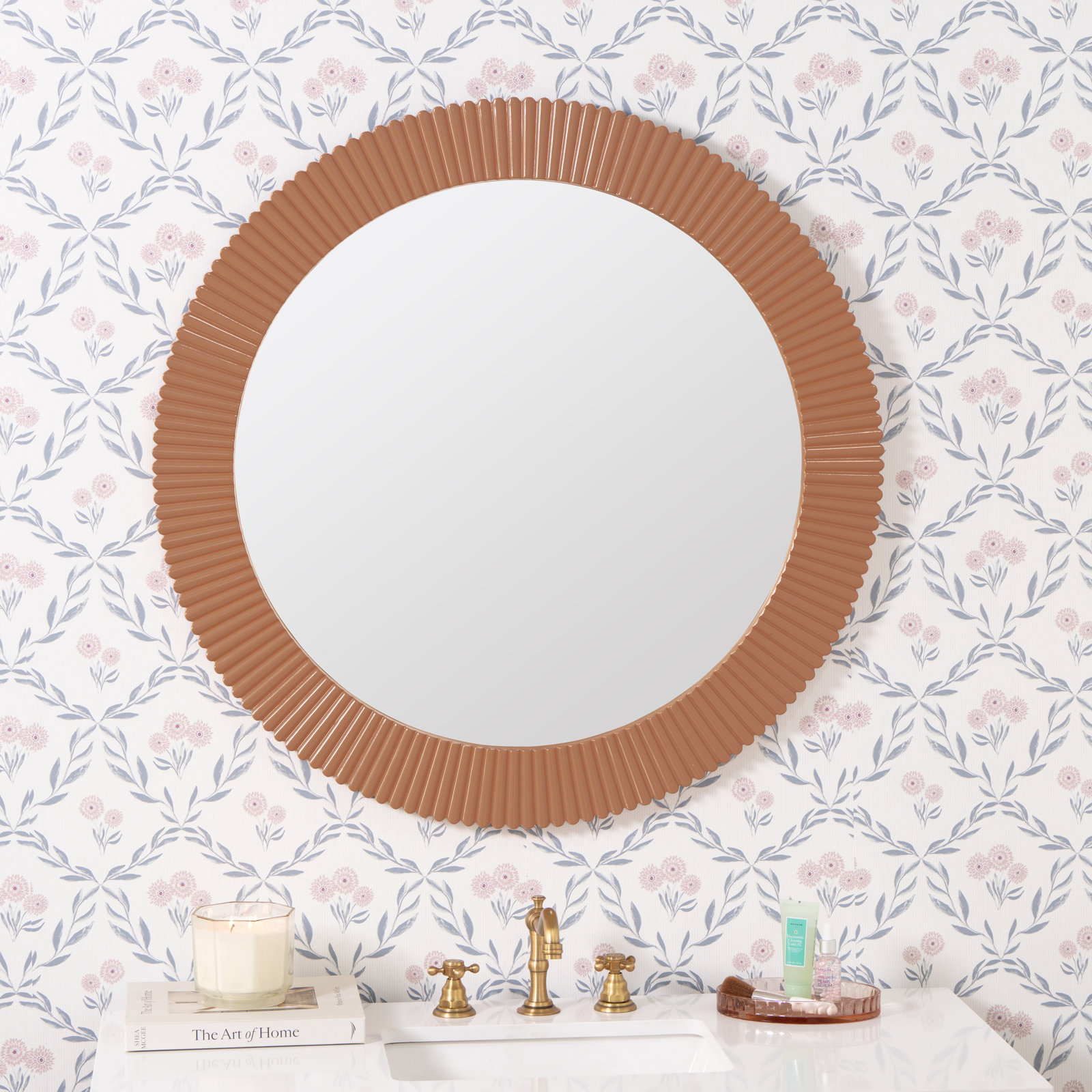 36" Accent Mirror, Pumpkin Spice