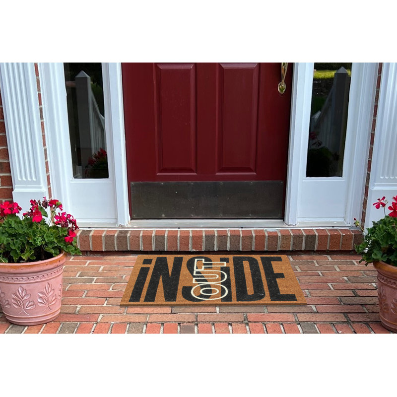 Natural Coir Inside Out 30 in. x 18 in. Non-Slip Outdoor Door Mat
