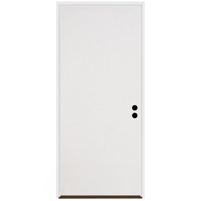 Porte extérieure pré-montée affleurante 36 po x 80 po en fibre de verre lisse avec montant de 4-9 / 16 po