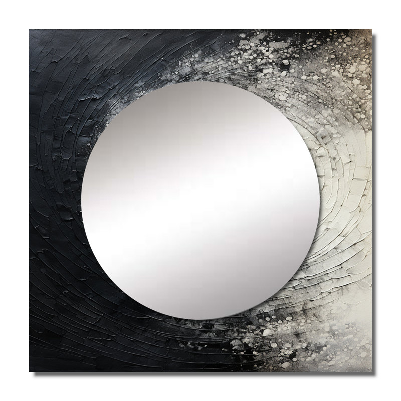 Printed Spiral - Abstract Square Mirror For Wall Art Decor, 36" x 36"