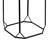 Black Metal Nesting End Table for Living Room Furniture, Mirror Top Nest of Side Tables,Accent Table