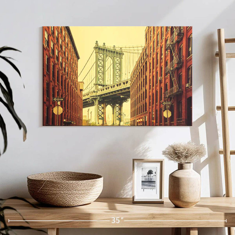 Ravi Rertro Manhattan Bridge, H 16 po x l 24 po