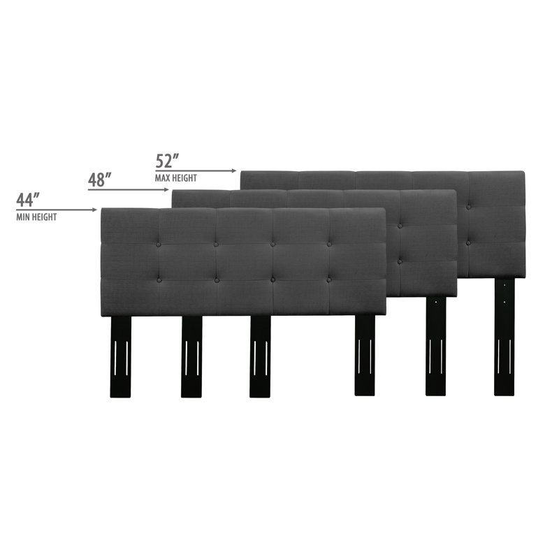 Annifer Upholstered Headboard, Queen, Dark Gray