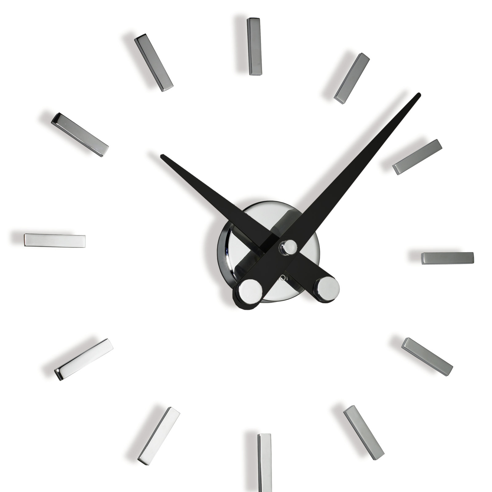 Puntos Suspensivos 19.68'' Metal Wall Clock, Black