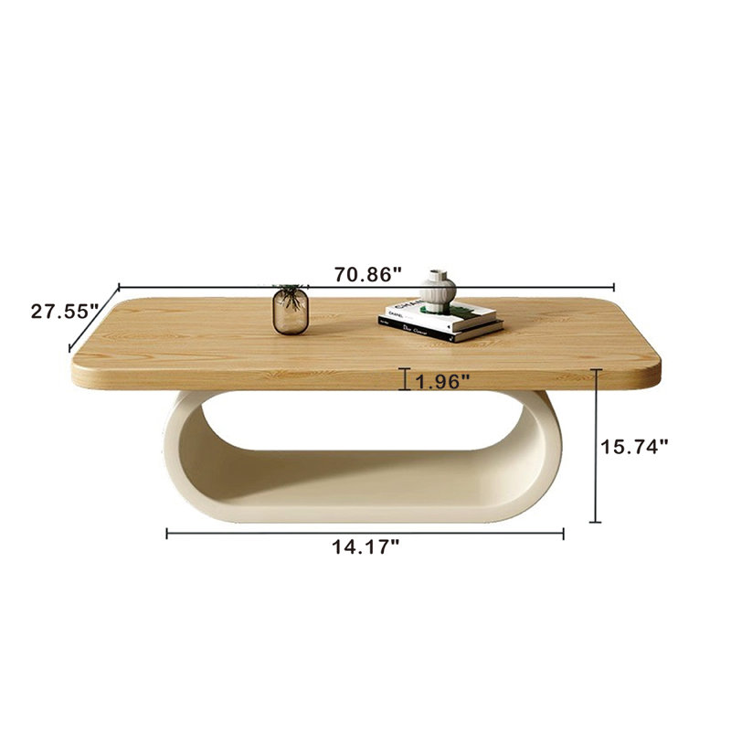Table basse Gesling, H 15,74 po x L 70,86 po x l 27,55 po