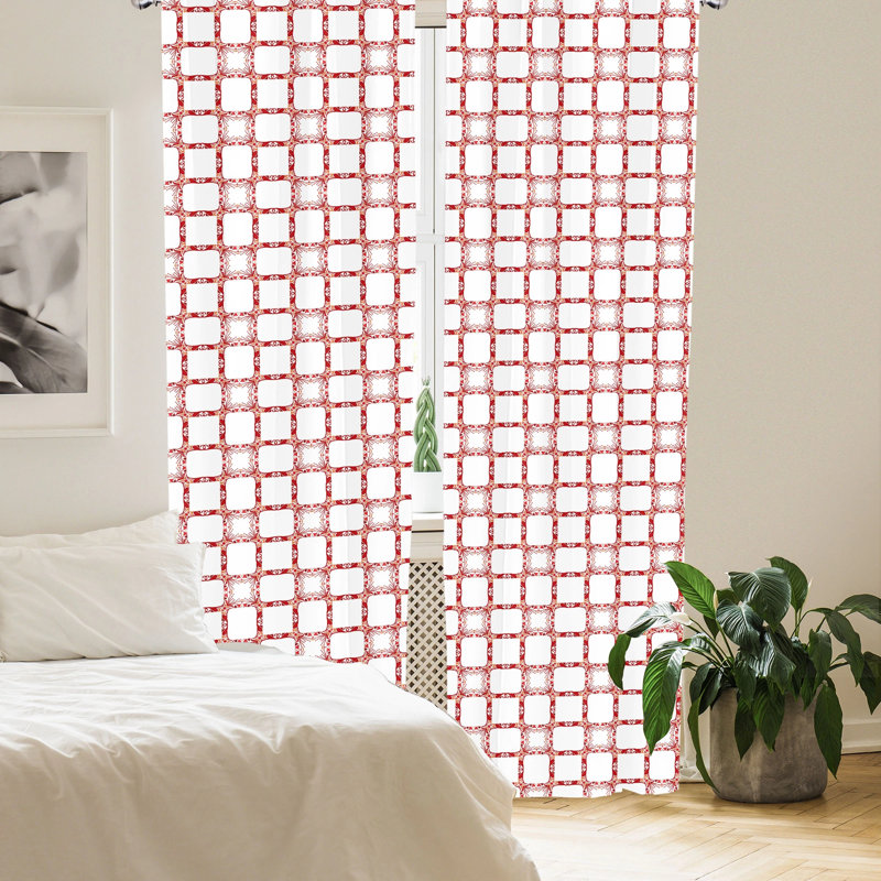 Ethnic Semi-Sheer Rod Pocket Sliding Panel, 28" x 95"